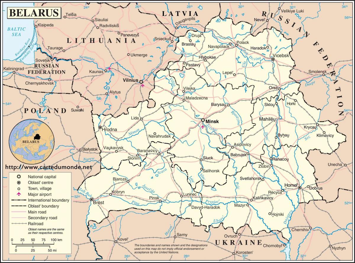 بيلاروس بلد خريطة