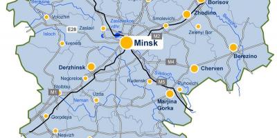 خريطة روسيا البيضاء مينسك